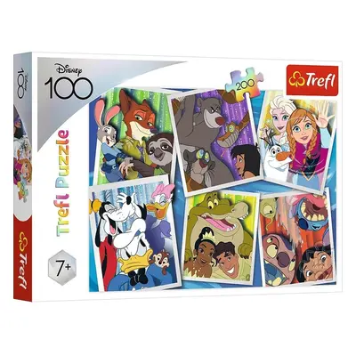 Trefl Puzzle 200 - Disney hrdinové / Disney 100