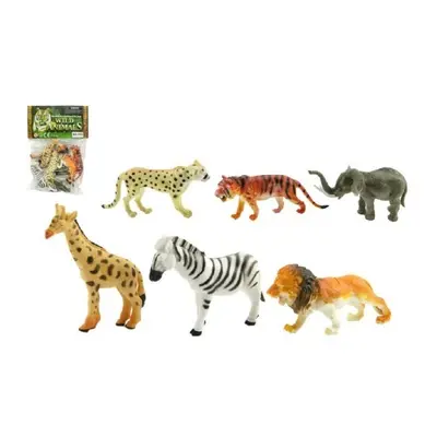 Zvířátka safari ZOO 6ks plast 10cm