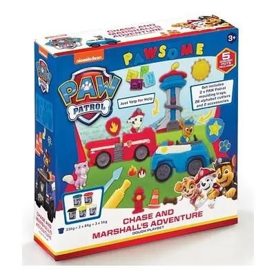 Paw Patrol - Plastelína - Dobrodružná hrací sada Chase and Marshall