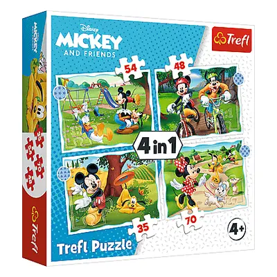 Trefl Puzzle 4v1 - Mickeyho pěkný den / Disney Standard Characters