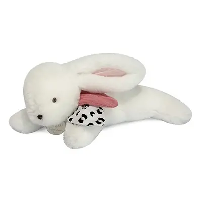 Doudou Plyšový zajíček s růžovou bambulí 25 cm