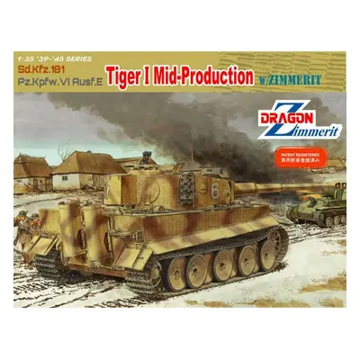 Model Kit military 6700 - TIGER I MID PRODUCTION W/ZIMMERIT (1:35)