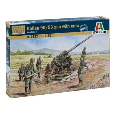 Model Kit figurky 6122 - ITALIAN 90/53 GUN with CREW (1:72)