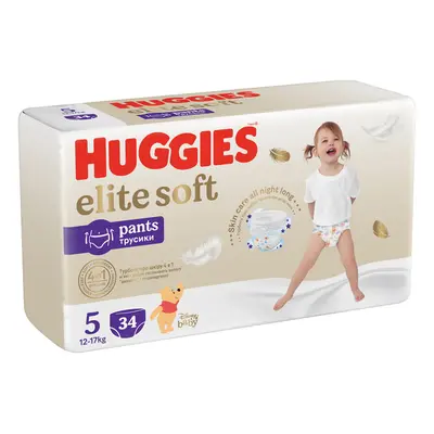 HUGGIES® Elite Soft Pants Kalhotky plenkové jednorázové 5 (12-17 kg) 34 ks