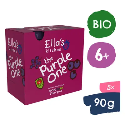 Ella's Kitchen BIO PURPLE ONE ovocné pyré s černým rybízem (5x90 g)