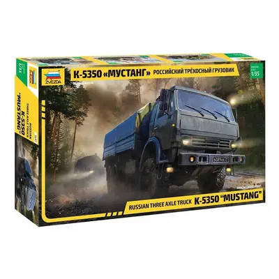 Model Kit military 3697 - Russian three axle truck K-5350 "MUSTANG" (1:35)