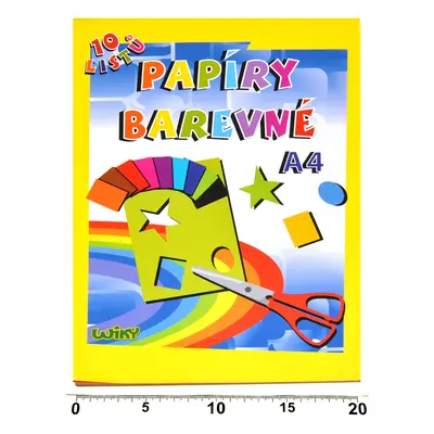 Papíry barevné W A4, 10 listů, 180g