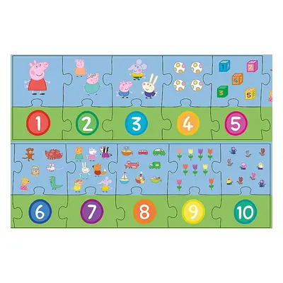 Trefl Vzdělávací puzzle 20 - Čísla Peppa Pig