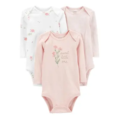 CARTER'S Body dlouhý rukáv Pink Sheeps holka LBB 3ks 18m