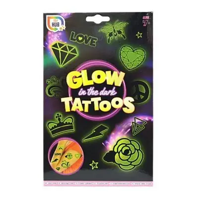 Glow tetování svítící ve tmě 2 listy