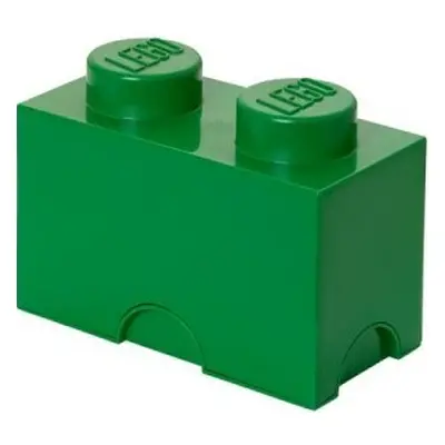 LEGO® úložný box 2 - tmavě zelená 125 x 250 x 180 mm