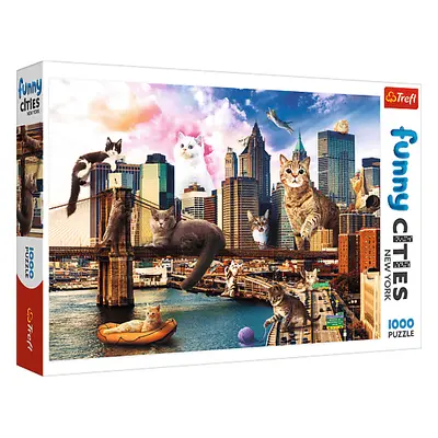 Trefl Puzzle 1000 Crazy City - Cats in New York