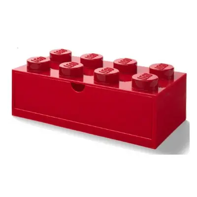 LEGO® stolní box 8 se zásuvkou - červená