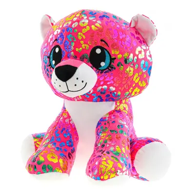 Leopard Rainbow Star Sparkle plyšový barevný 16cm sedící