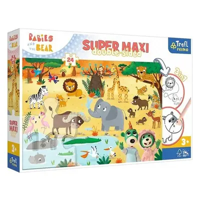 Trefl Puzzle 24 SUPER MAXI - Děti a Medvěd