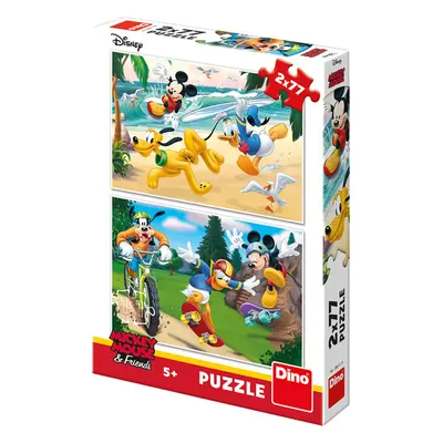 Dino MICKEY sportovat 2x77 Puzzle NOVÉ