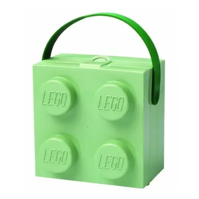 LEGO box s rukojetí - army zelená