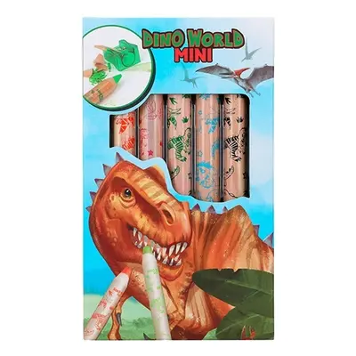 Sada pastelek Dino World Mini, 5 pastelek, 1 struhadlo