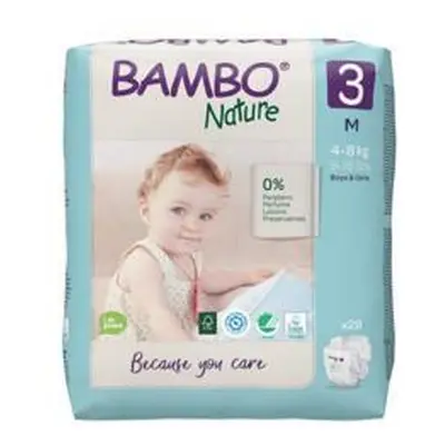 BAMBI Nature Jednorázové pleny 3, 28 ks, pro 4-8 kg