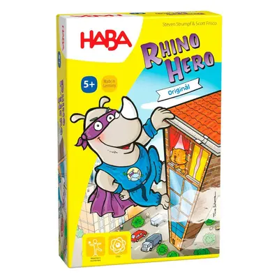 Haba Společenská hra pro děti Rhino Hero SK CZ verze