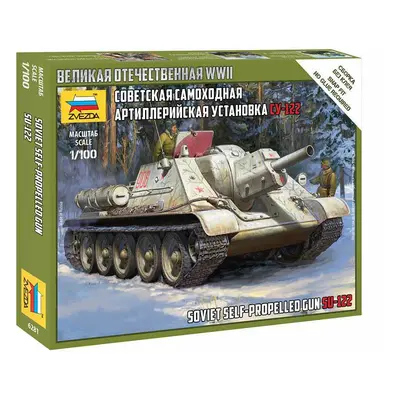 Wargames (WWII) tank 6281 - Soviet Self Propelled Gun SU-122 (1: 100)