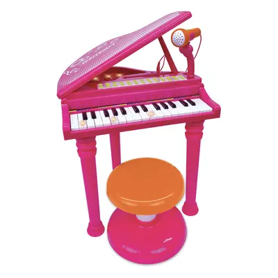 Bontempi Dětské elektronické Grand piano se židlí a mikrofonem GIRL