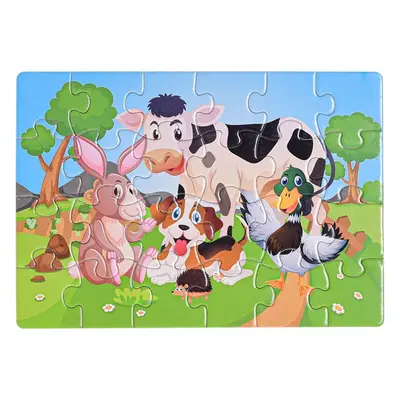 Puzzle dětské 25x17, 5cm zvířátka 24 dílků