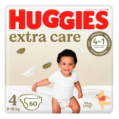 HUGGIES®Extra care Plenky jednorázové 4 (8-14 kg) 60 ks