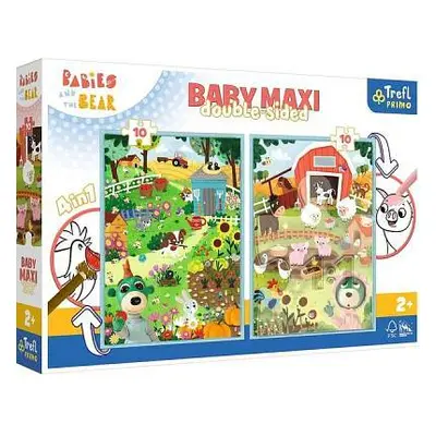 Trefl Puzzle Baby MAXI 2x10 - Děti a Medvěd