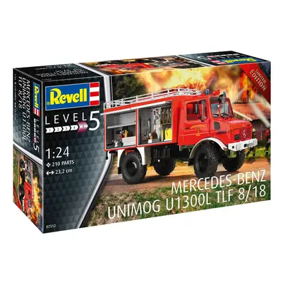 Plastic ModelKit auto 07512 - Mercedes-Benz Unimog U 1300 L TLF 8/18 (1:24)