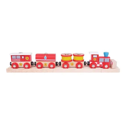 Bigjigs Rail Hasičský vlak + 3 koleje