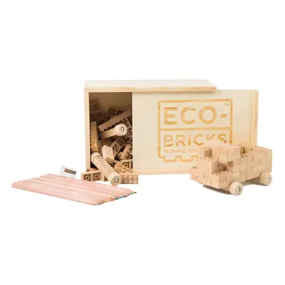 ECO-BRICKS Classic dřevěná stavebnice 90 dílků