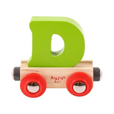 Bigjigs Rail Vagónik dřevěné vláčkodráhy - Písmeno D