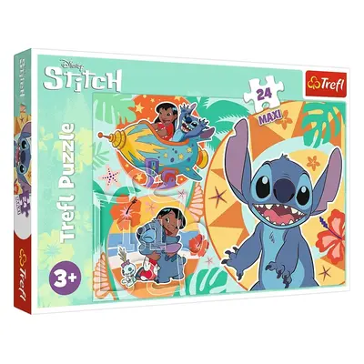 Trefl Puzzle Lilo&Stitch: Šťastný den MAXI 24 dílků