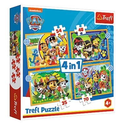 Trefl Puzzle 4v1 - Prázdniny Paw Patrol / Viacom PAW Patrol