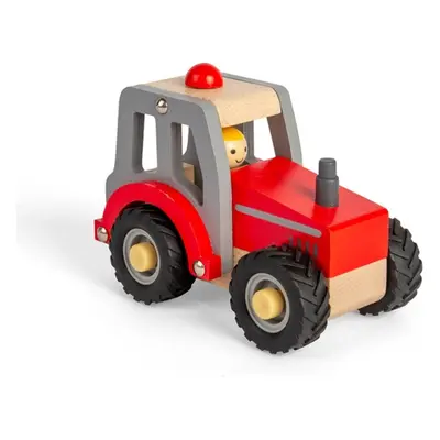 Bigjigs Toys Traktor červený