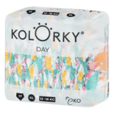 KOLORKA DAY - štětce - XL (12-16 kg) - 17 ks - jednorázové eko plenky