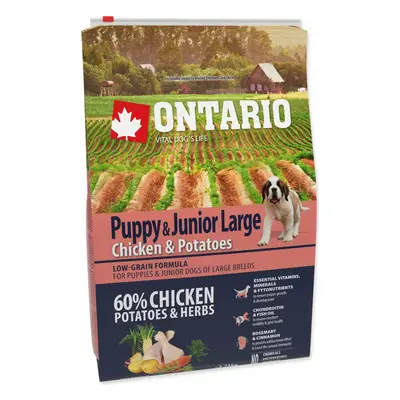 Krmivo Ontario Puppy & Junior Large Chicken & Potatoes 2,25kg