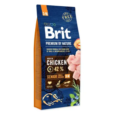 Krmivo Brit Premium by Nature senior S+M 15kg