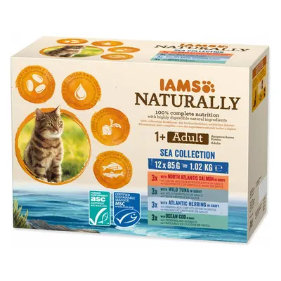 Kaps.IAMS Naturally mořské masoOmáčce multip.12x85g