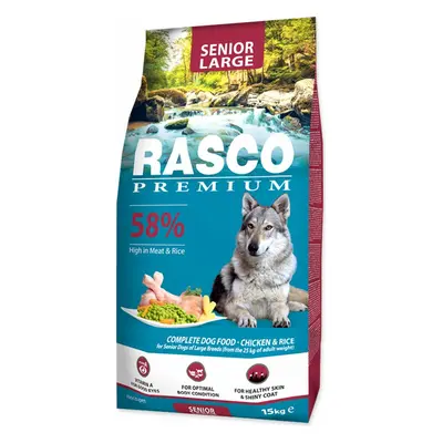 Krmivo Rasco Premium senior Large kuře s rýží 15kg