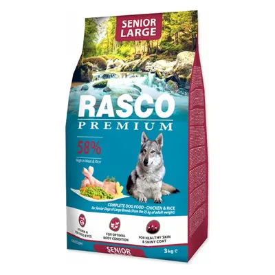 Krmivo Rasco Premium senior Large kuře s rýží 3kg