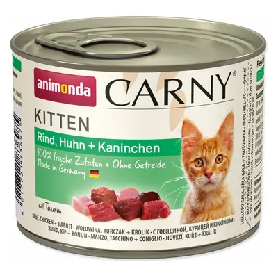 Konzerva Animonda Carny Kitten hovězí, kuře a králík 200g