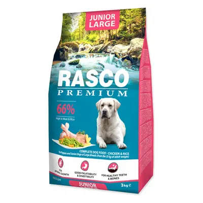 Krmivo Rasco Premium Junior Large kuře s rýží 3kg