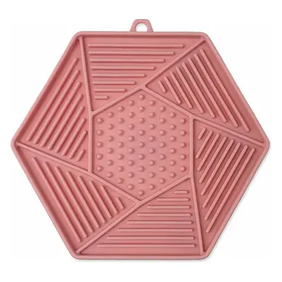 Podložka lízací Epic Pet Lick&Snack hexagon světle růžový 17x15cm