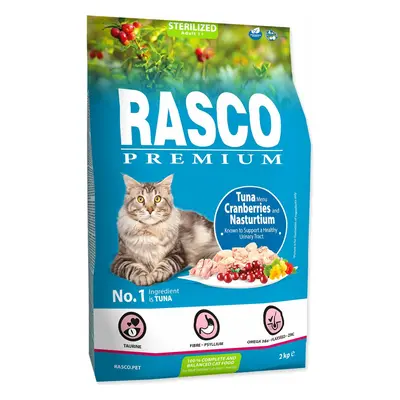 Krmivo Rasco Premium Sterilized tuňák s brusinkou a kapucí 2kg