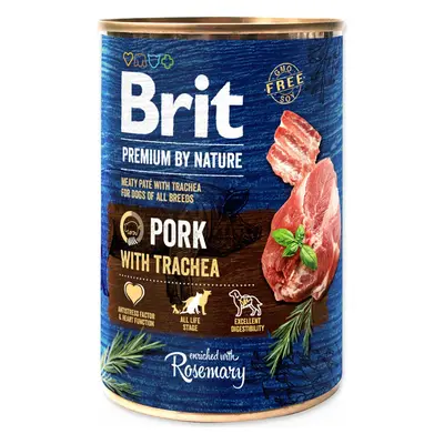 Konzerva Brit Premium by Nature vepřové s průdušnicí 400g