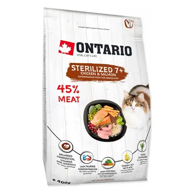 Krmivo Ontario Cat Sterilised 7+0,4kg