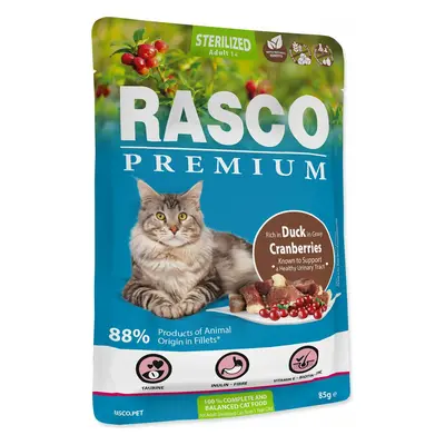 Kapsička Rasco Premium Sterilized kachna s brusinkou 85g