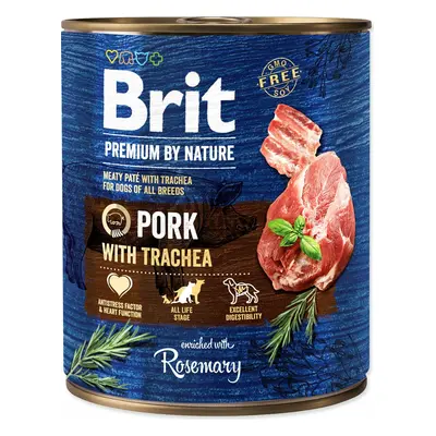 Konzerva Brit Premium by Nature vepřové s průdušnicí 800g